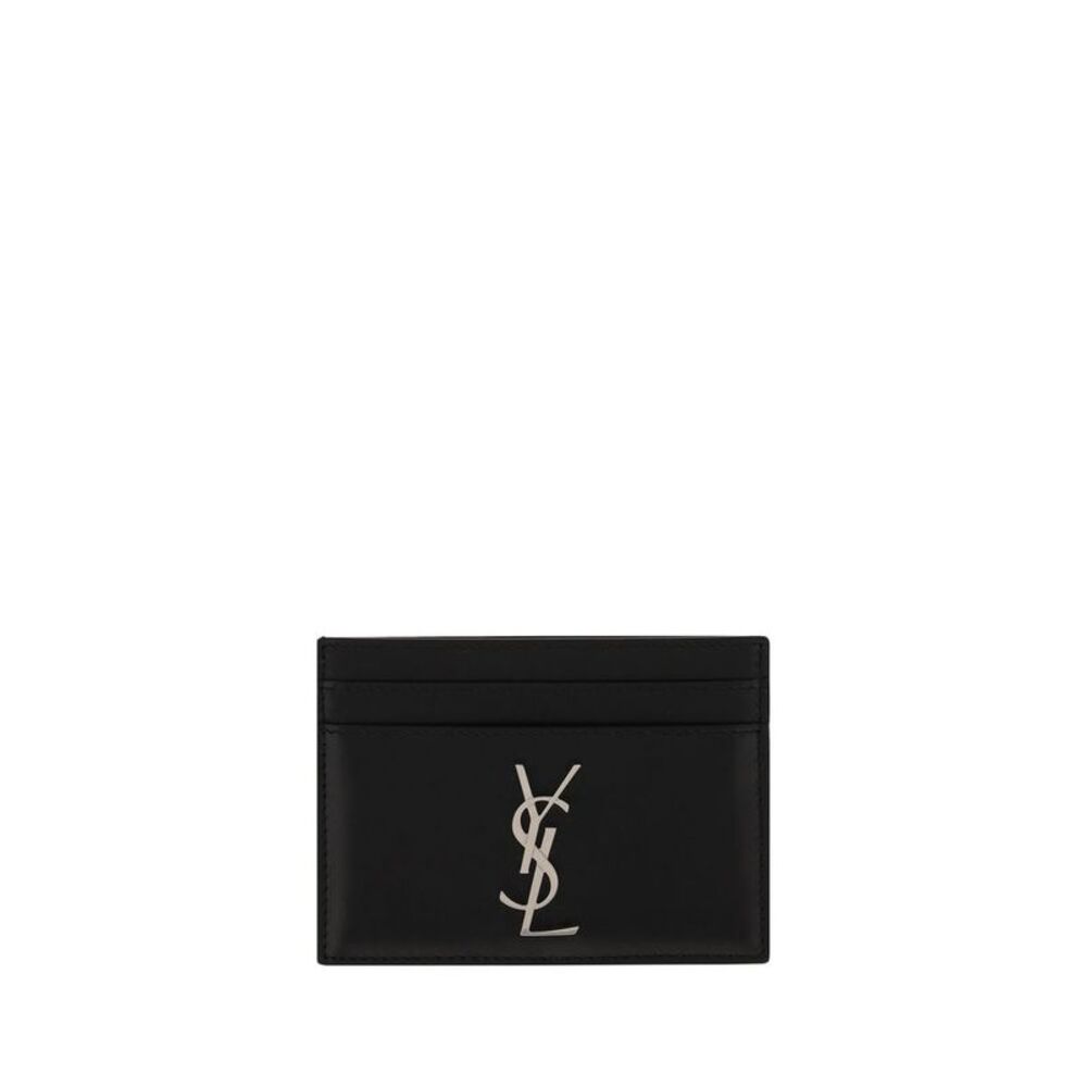 Saint Laurent Black Calf Leather Bos Taurus Men's Wallet - Picture 1 of 2